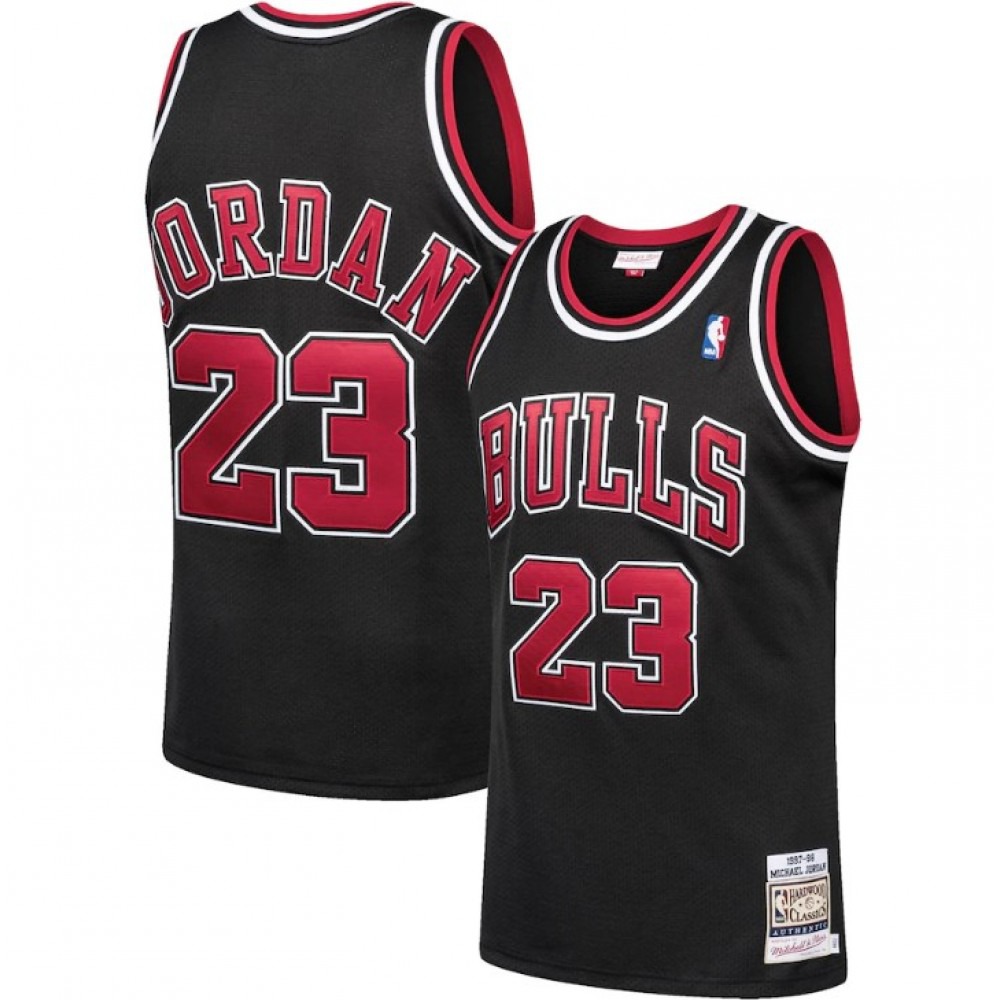 Men's Chicago Bulls Michael Jordan #23 Throwback Black 1997-98 Hardwood Classics Player Jersey-Pro Kit Vault | Brand New 26/27 Sports Jerseys